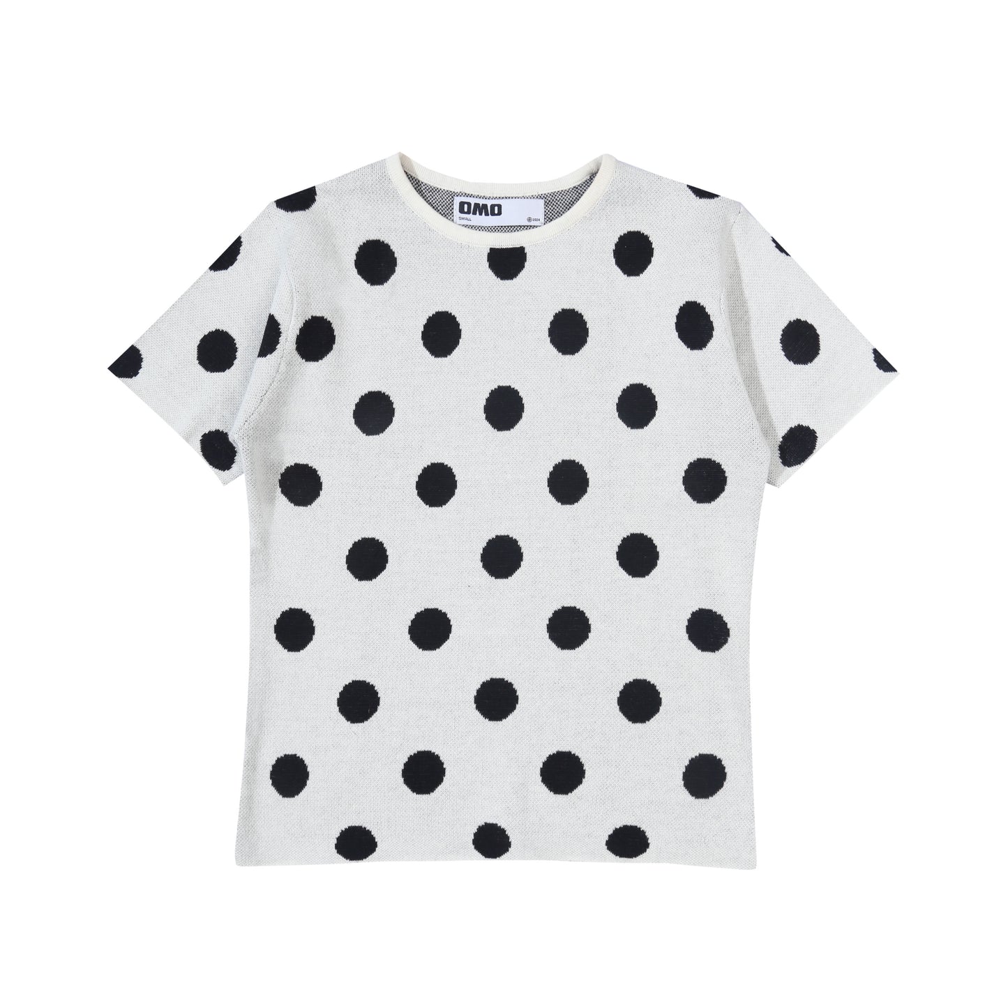 Polkadot Knit Top - Broken White