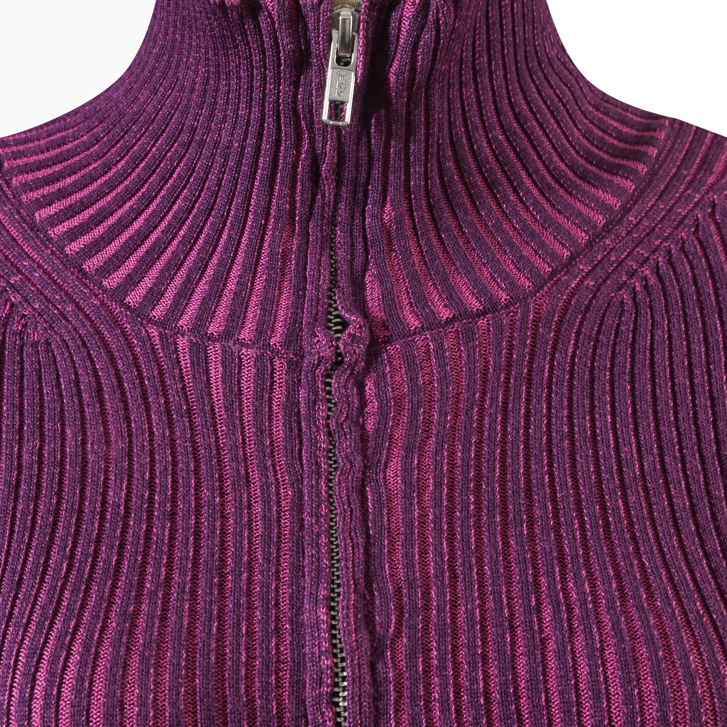 Gradient Knit Jacket - Eggplant