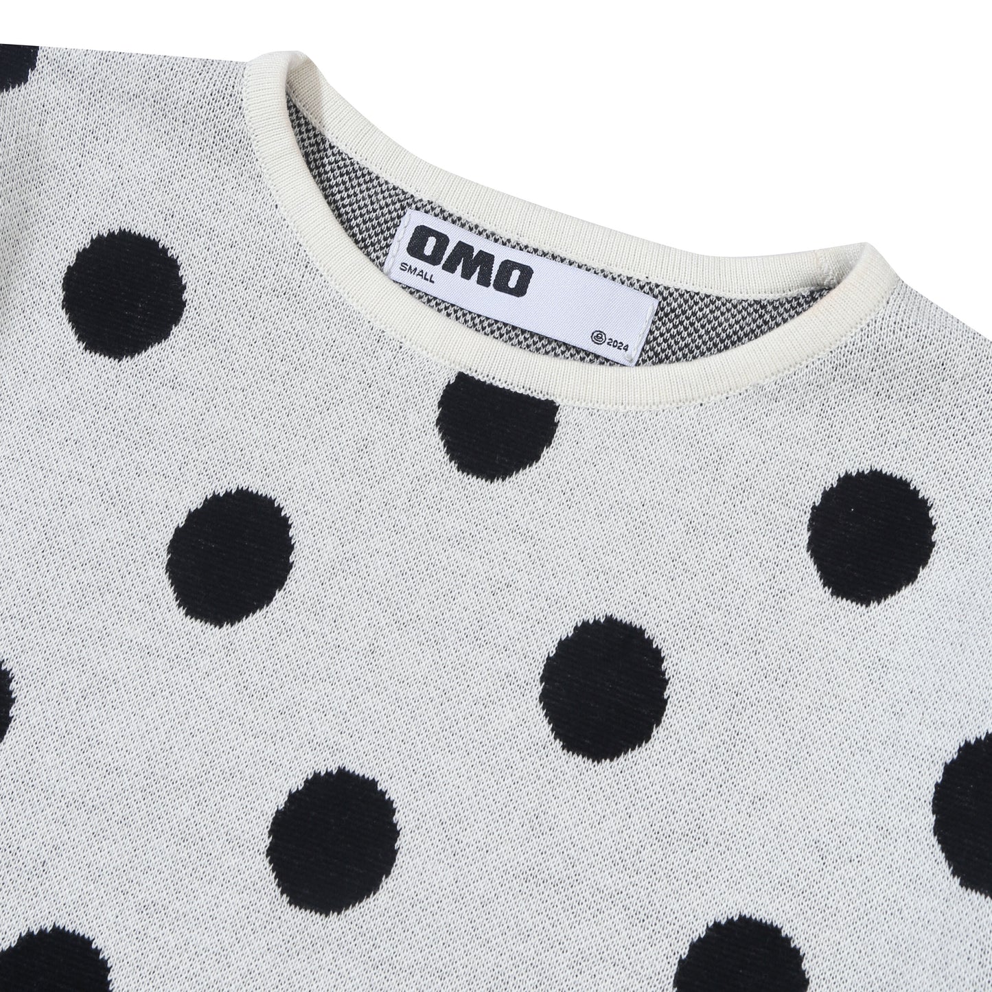 Polkadot Knit Top - Broken White