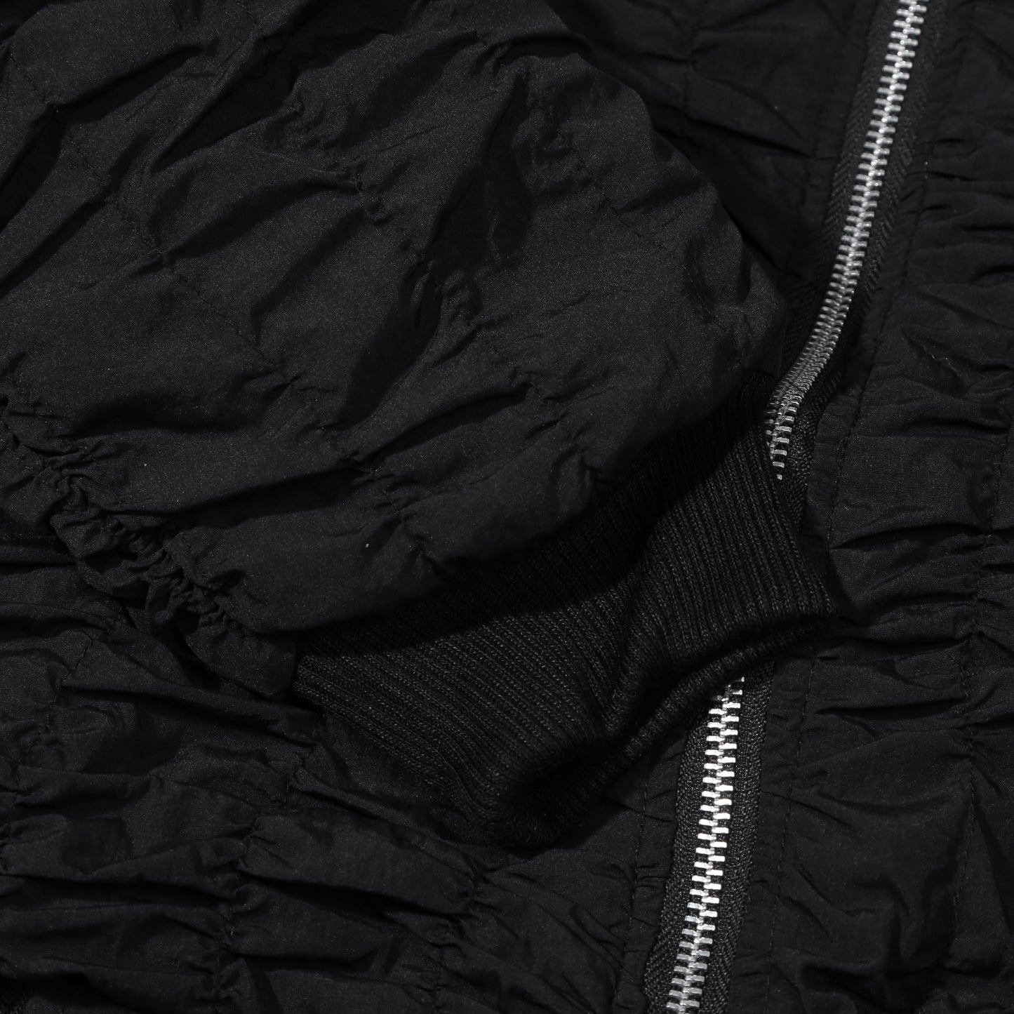 Ruched Bomber Jacket