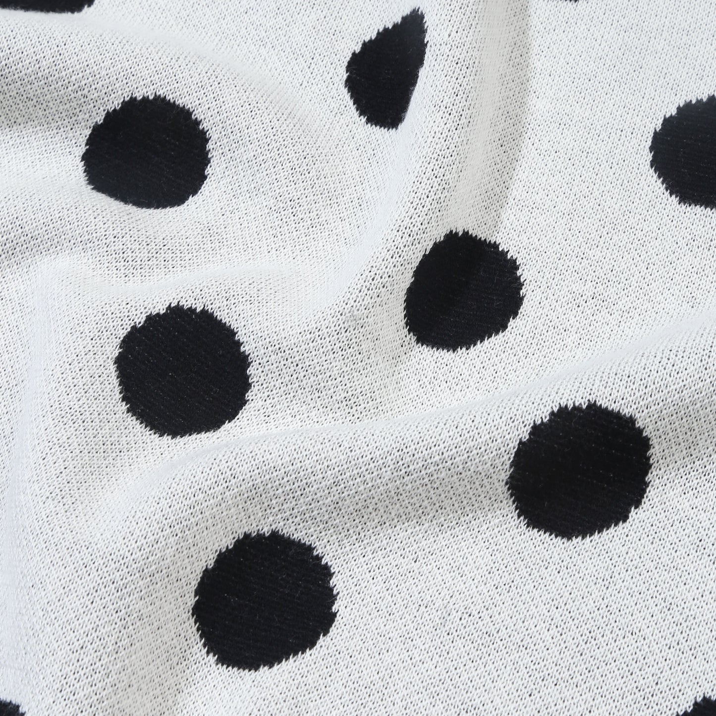 Polkadot Knit Top - Broken White