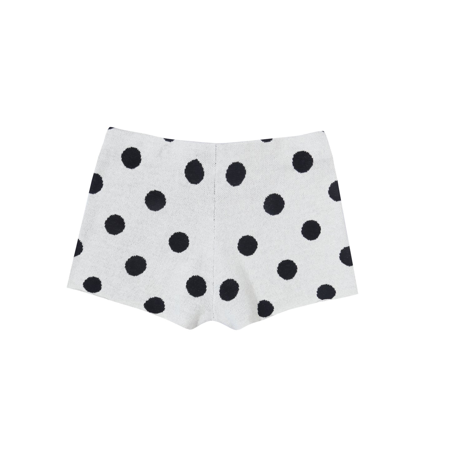 Polkadot Knit Shorts - Broken White