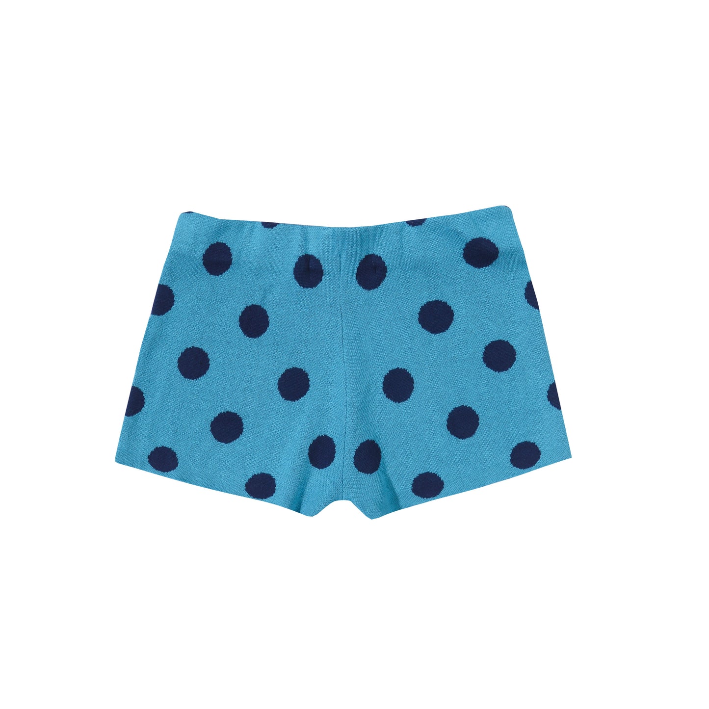 Polkadot Knit Shorts - Teal