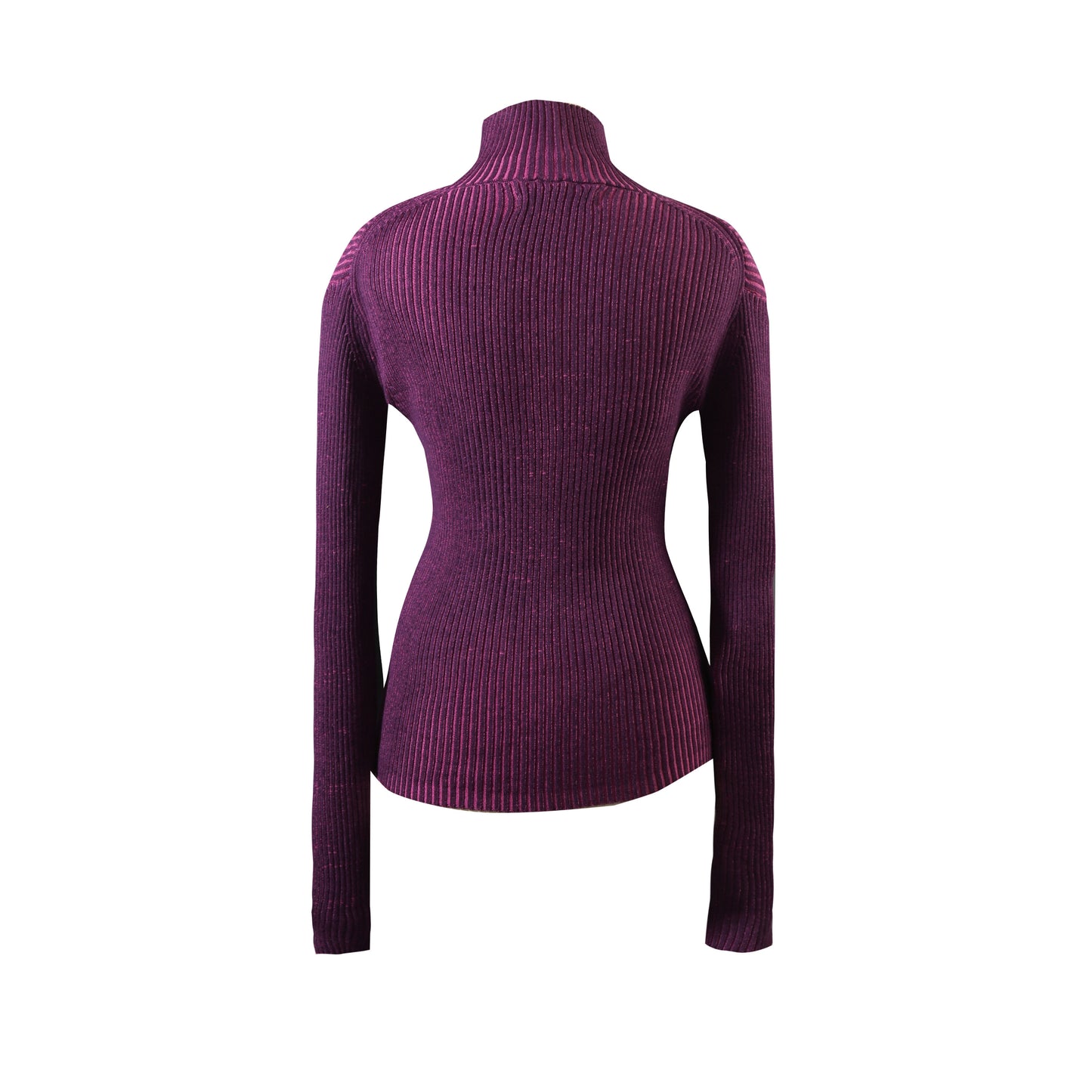 Gradient Knit Jacket - Eggplant