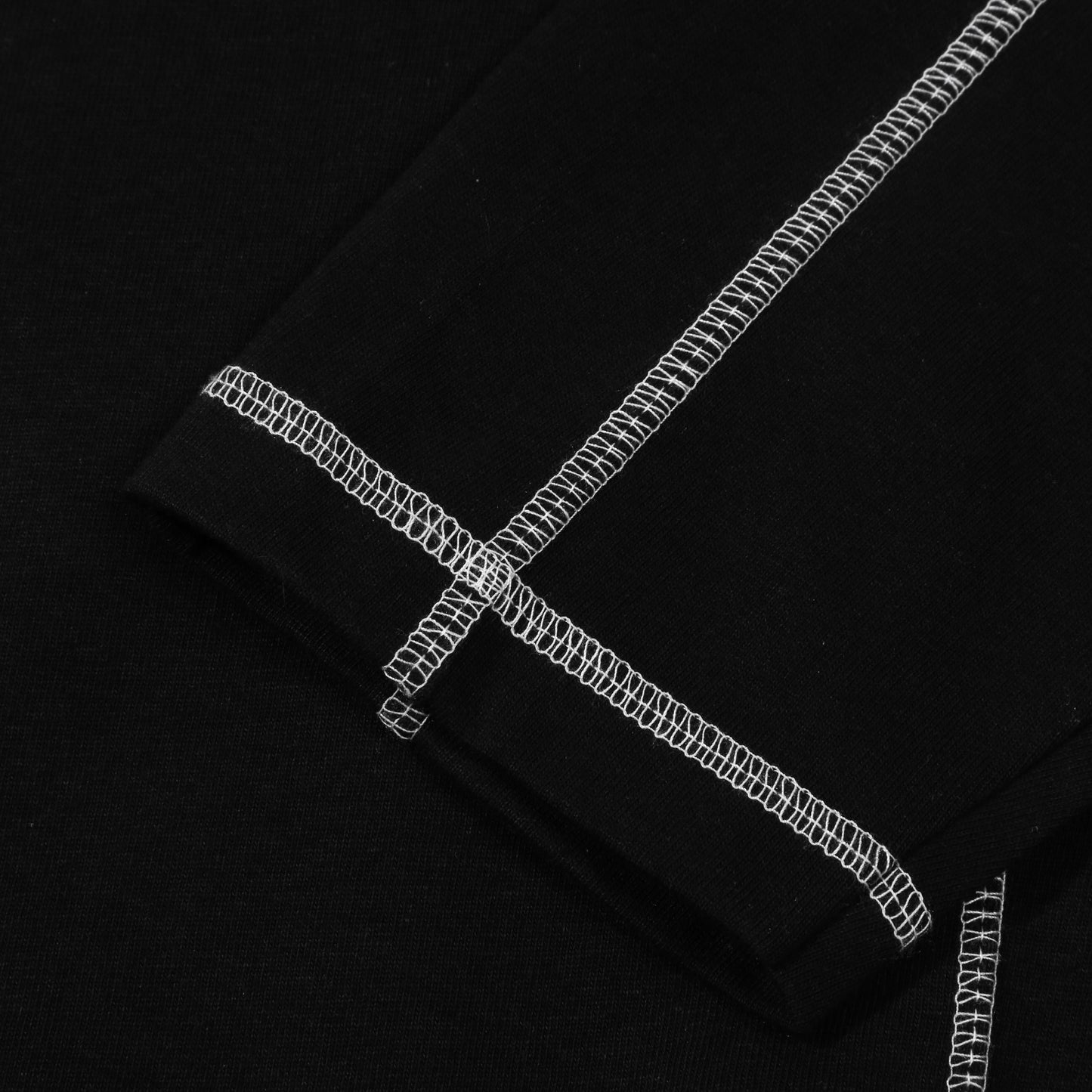 Heavy Raglan Long Sleeve Top - Black