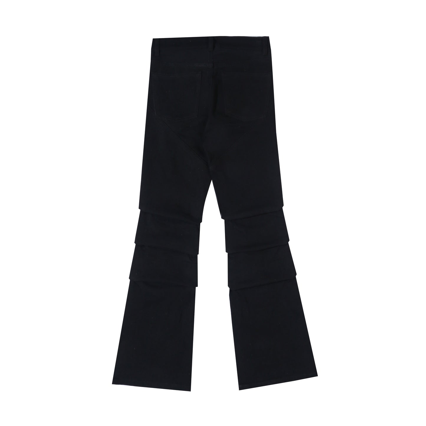 Knee Gathered Flared Jeans