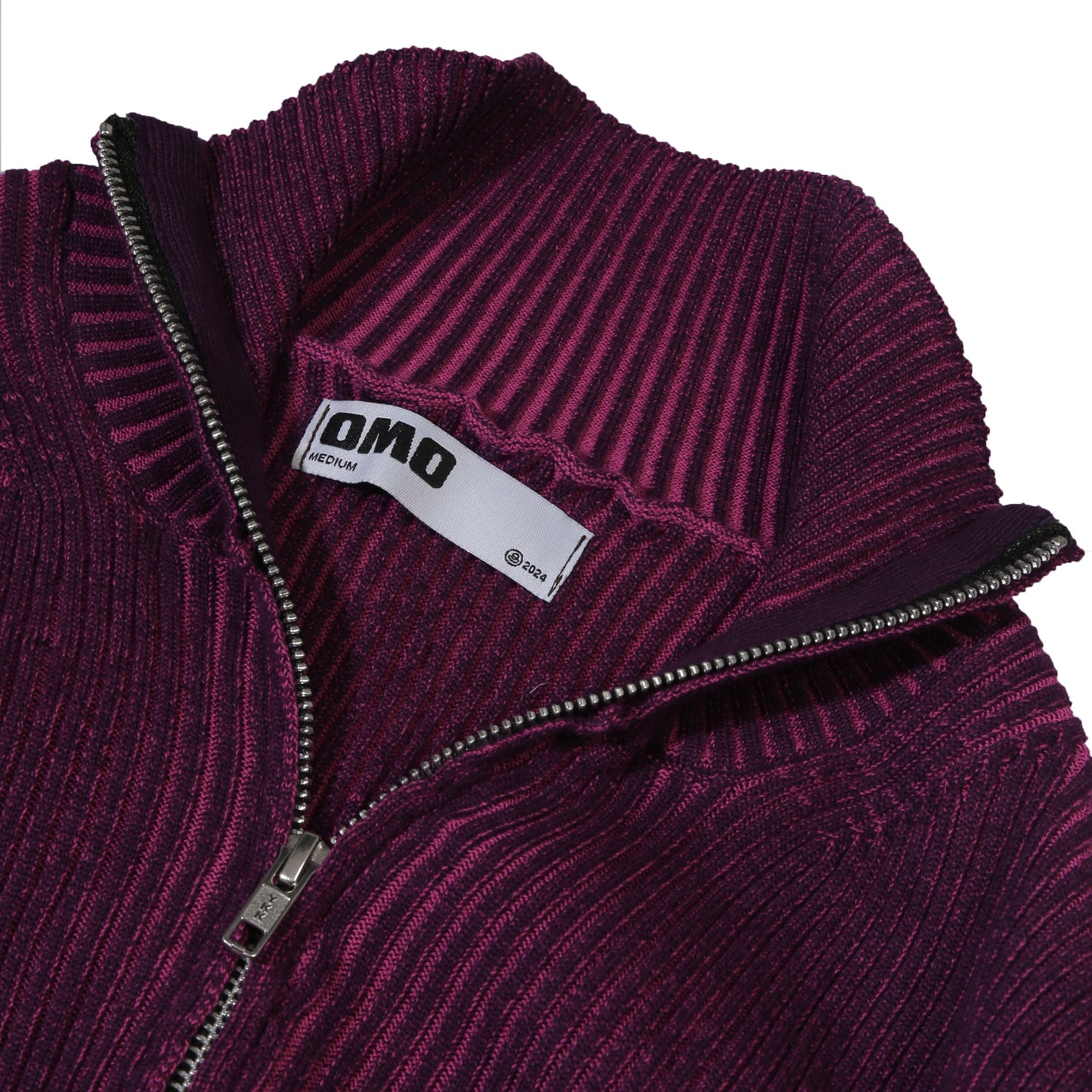 Gradient Knit Jacket - Eggplant