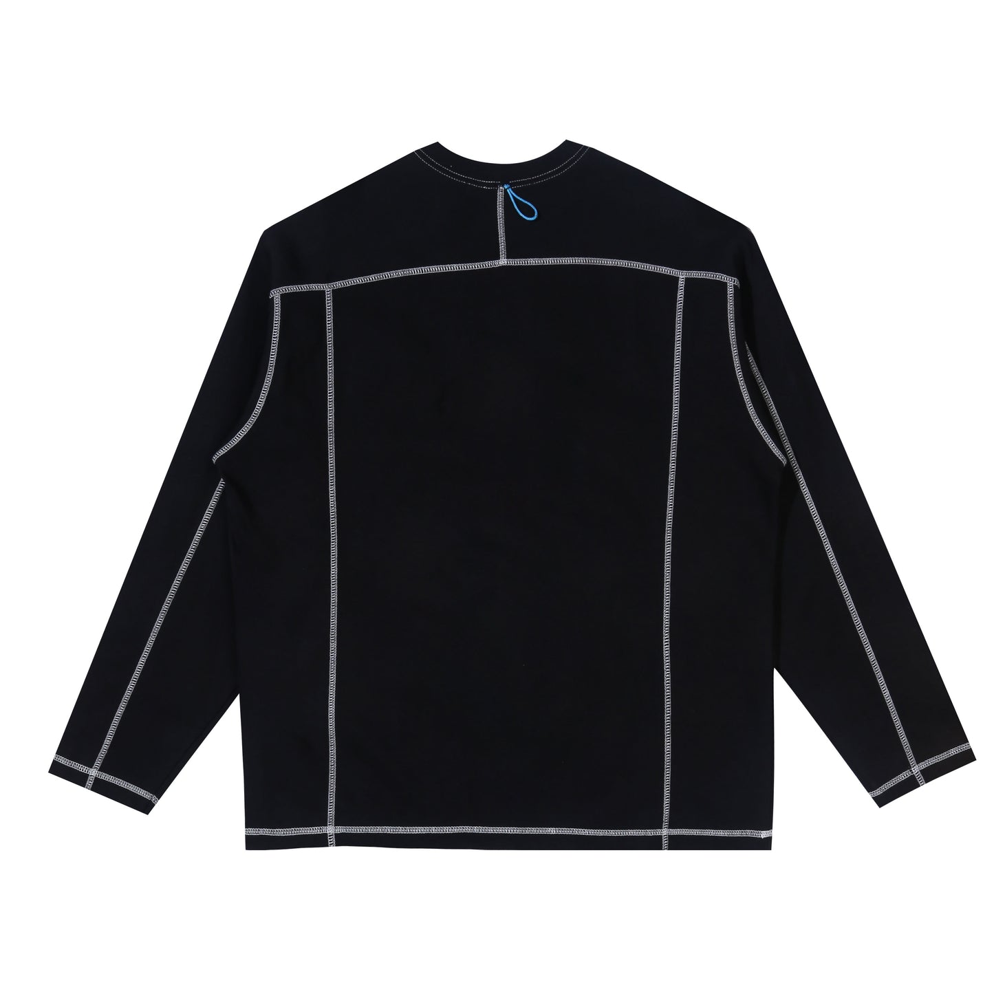 Heavy Raglan Long Sleeve Top - Black