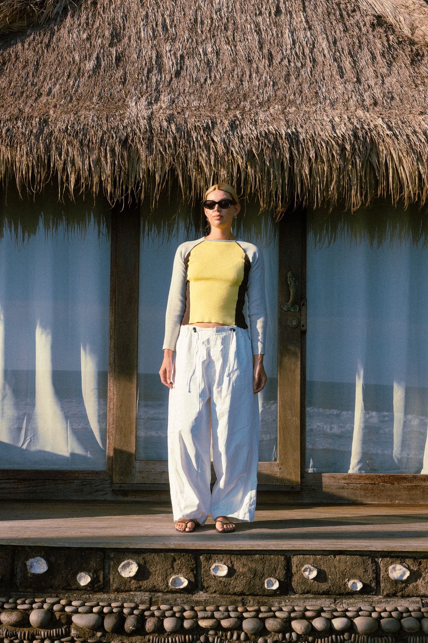 Raglan Knit Top - Yellow