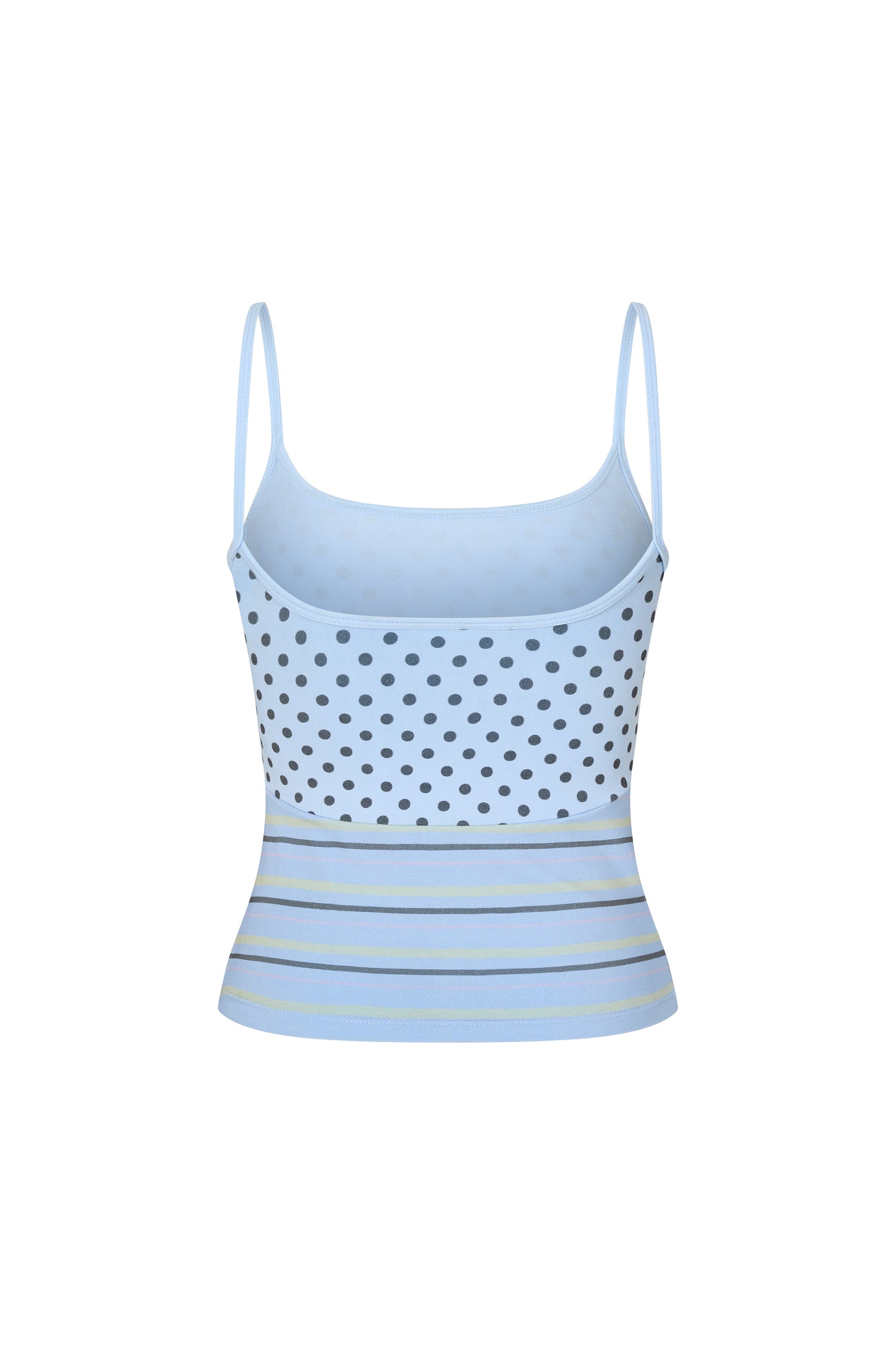 Printed Spaghetti Strap Tank - Sky