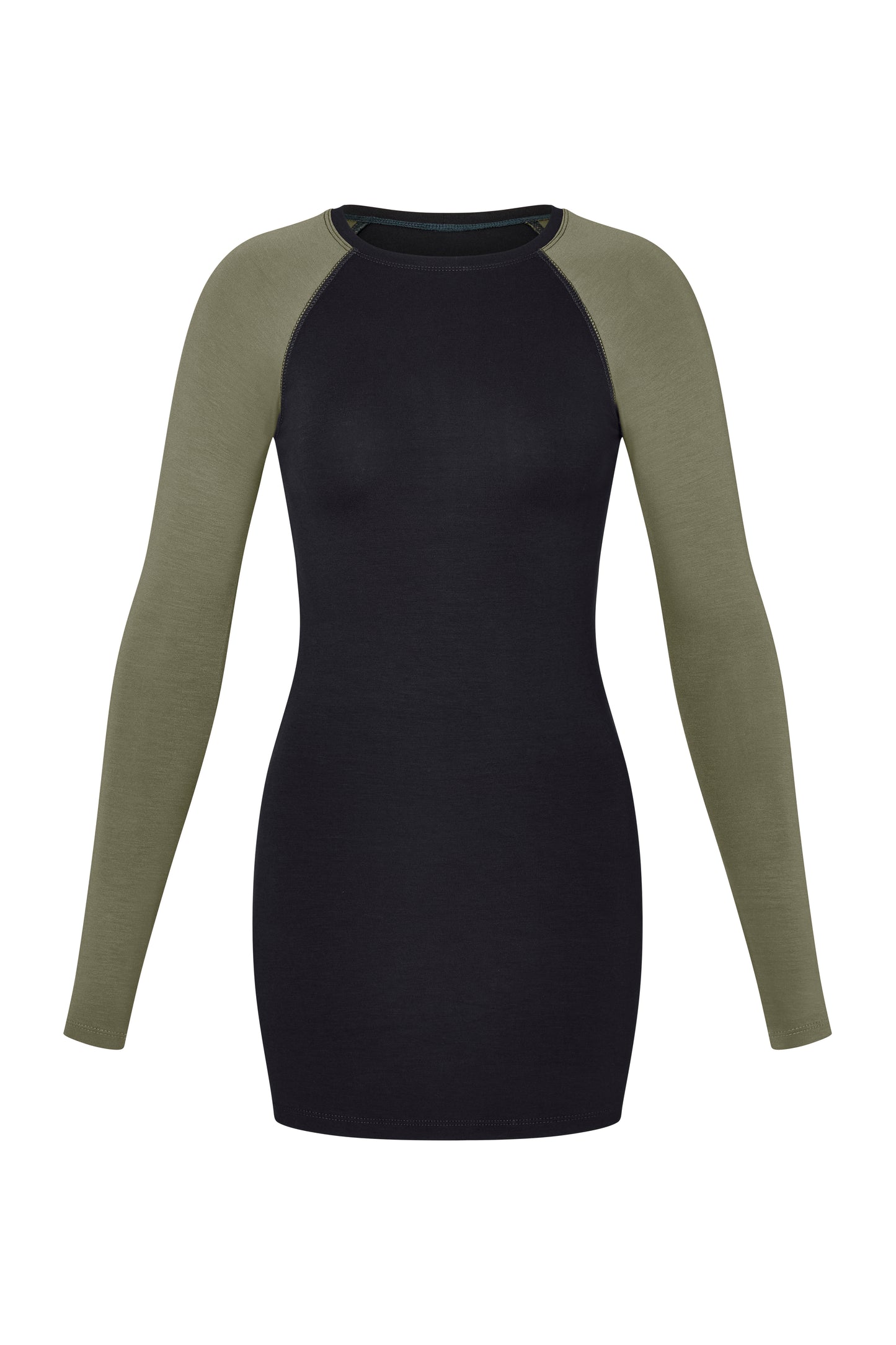 Raglan Mini Dress - Moss-Midnight