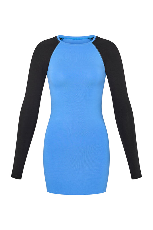 Raglan Mini Dress - Midnight-Blue
