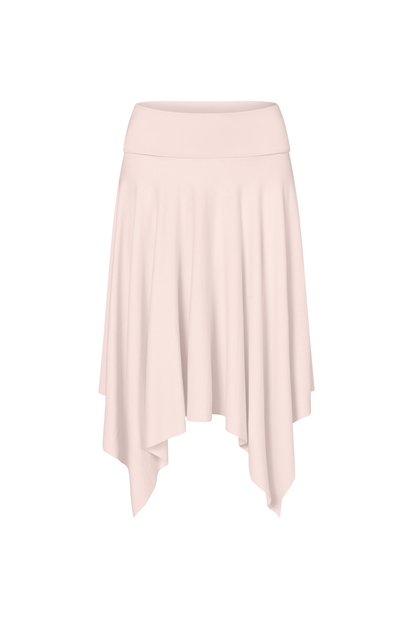 Asymmetric Fold Over Skirt - Powder