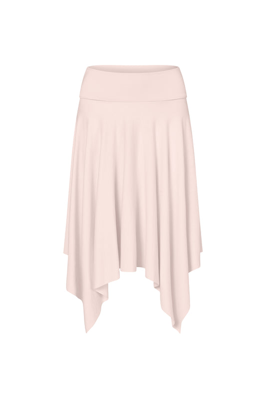 Asymmetric Fold Over Skirt - Powder
