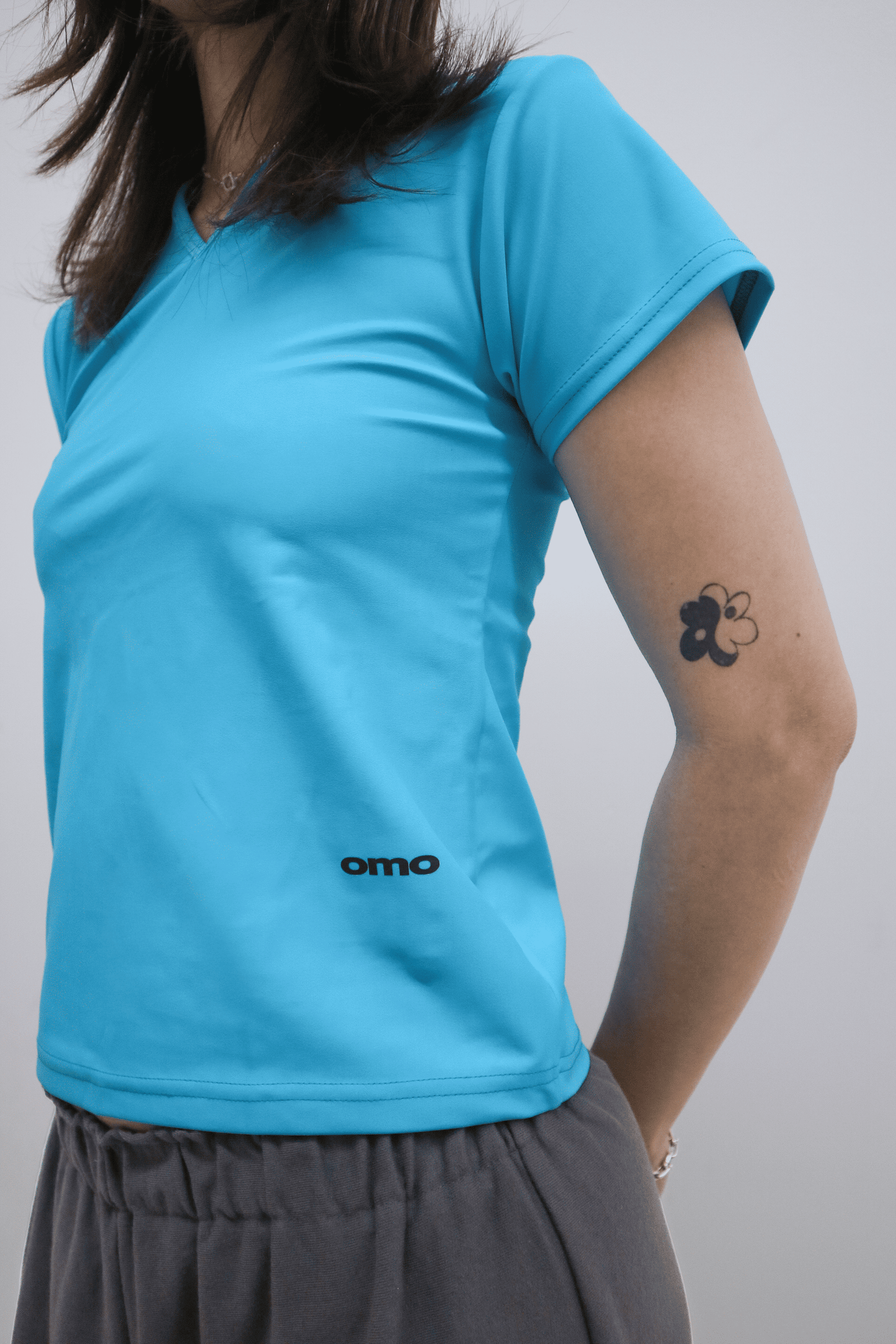 V-Neck Top in Azure