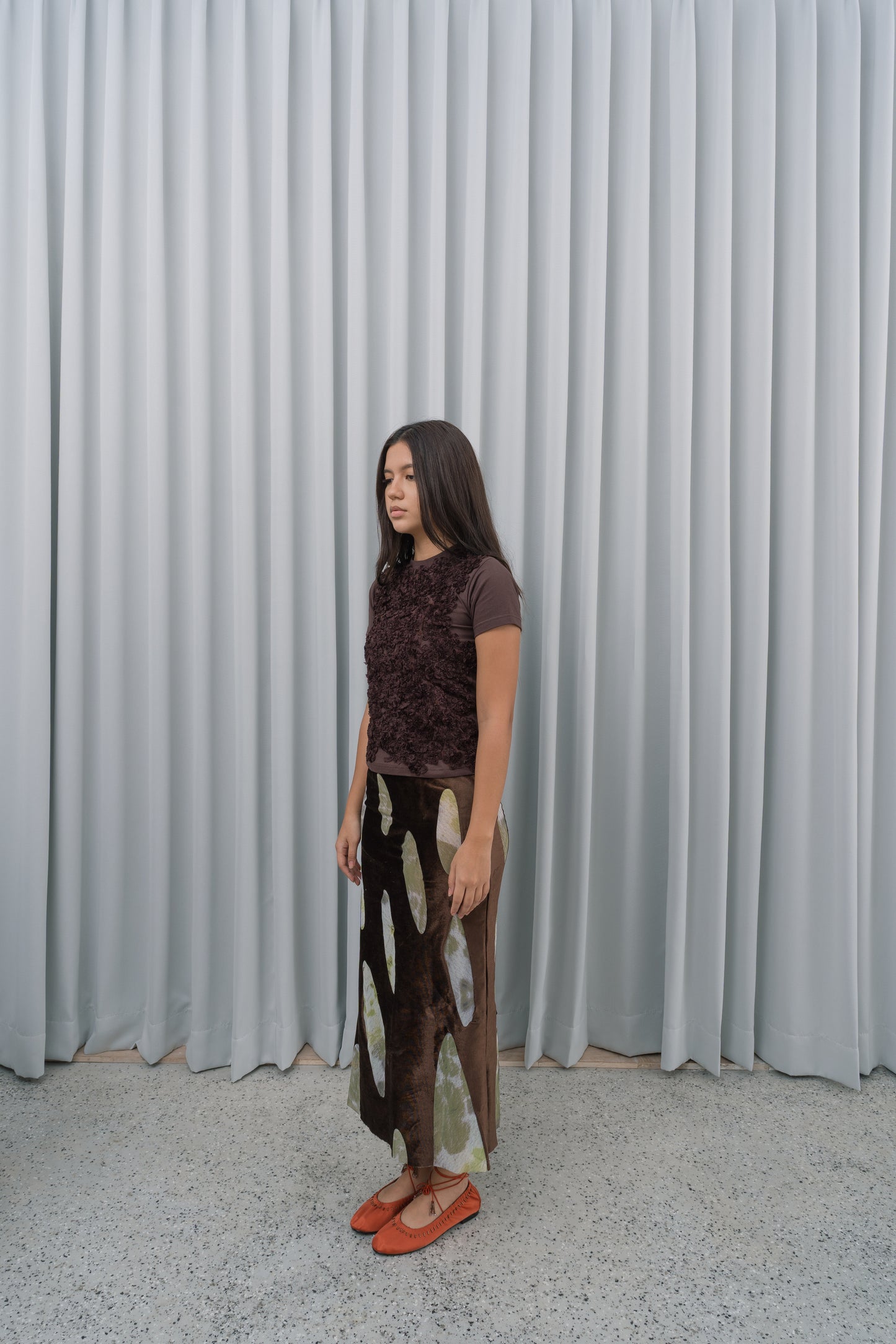 Moss Velvet Skirt