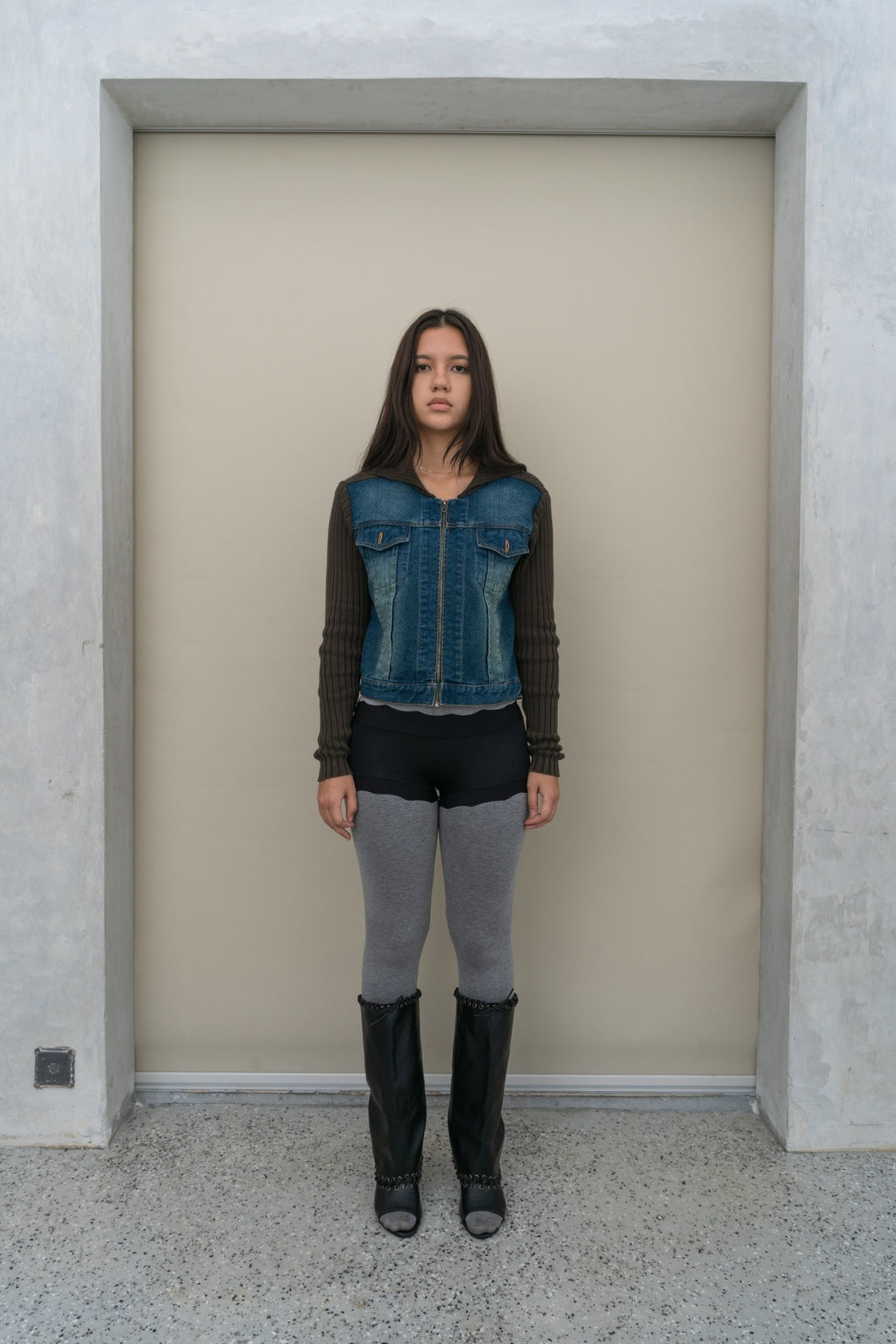 Denim Knit Jacket