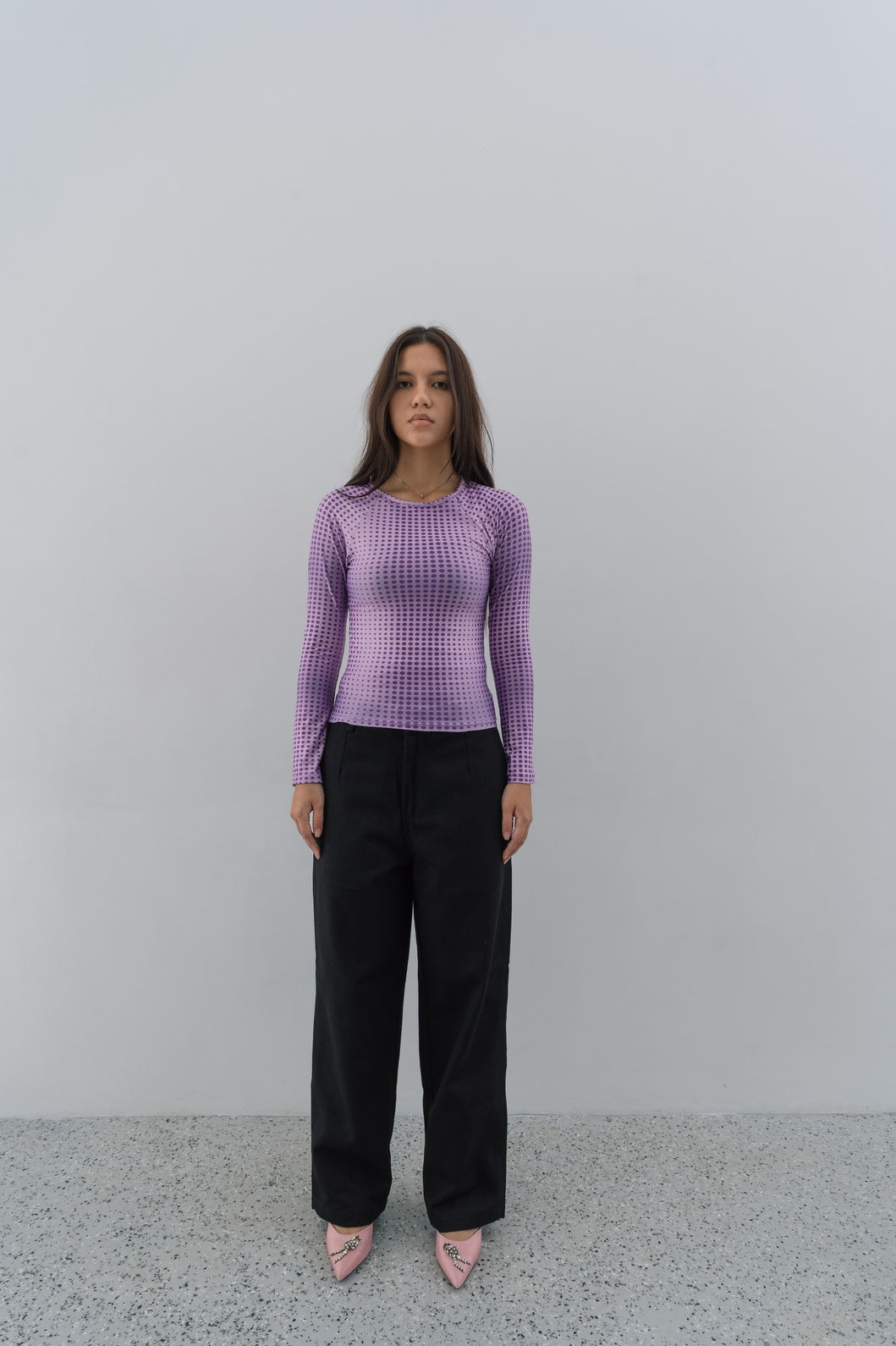 Half-Tone Long Sleeve Top