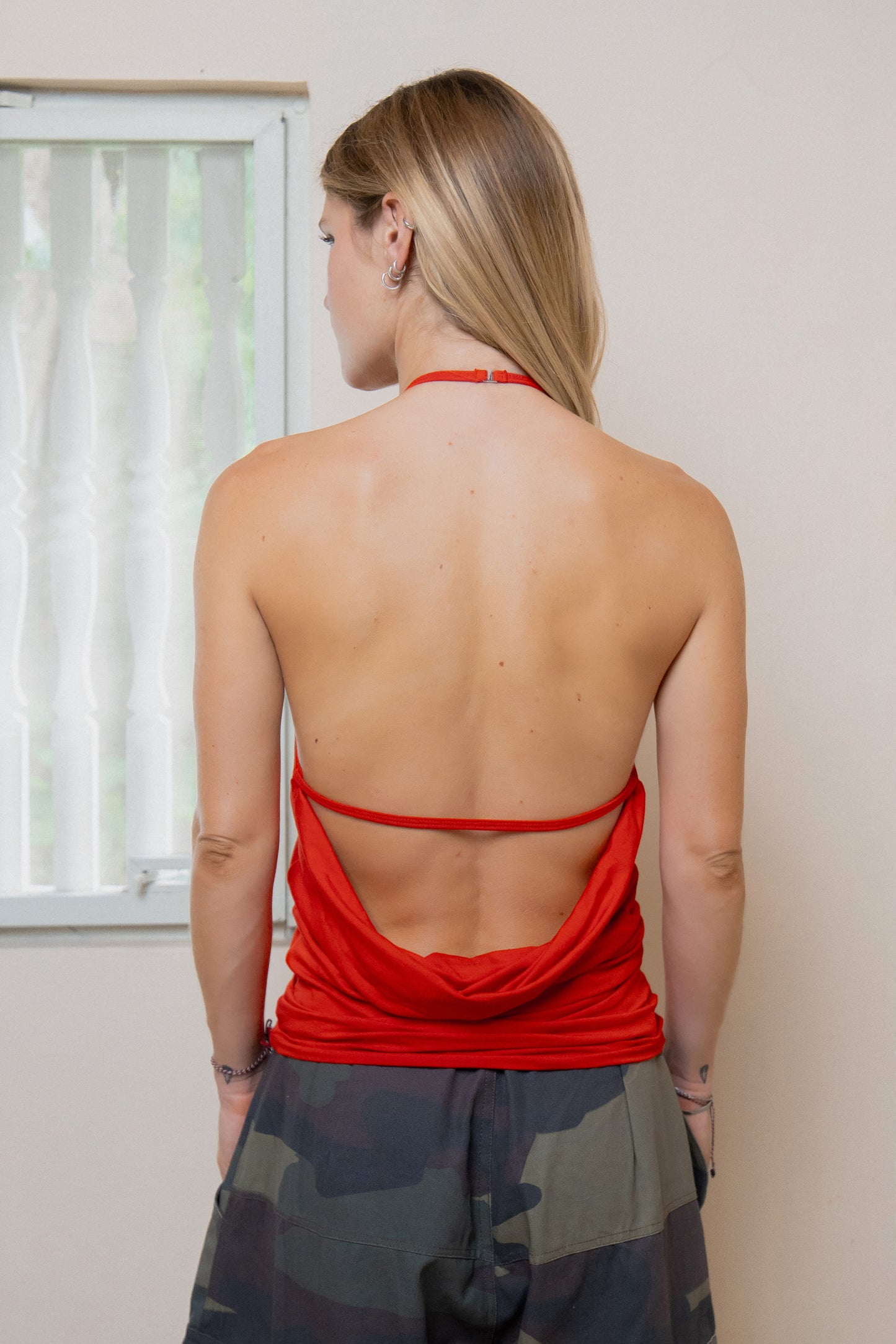 Backless Top - Red