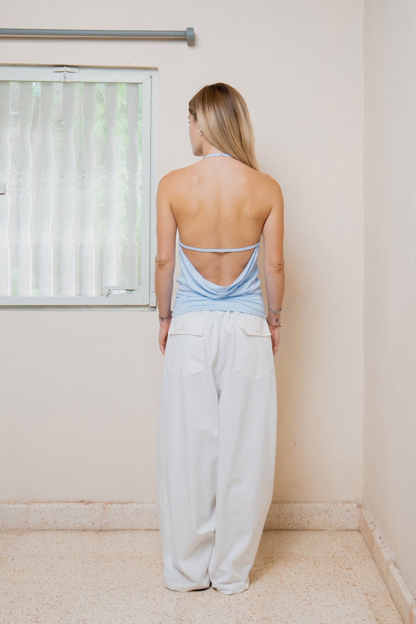 Backless Top - Sky
