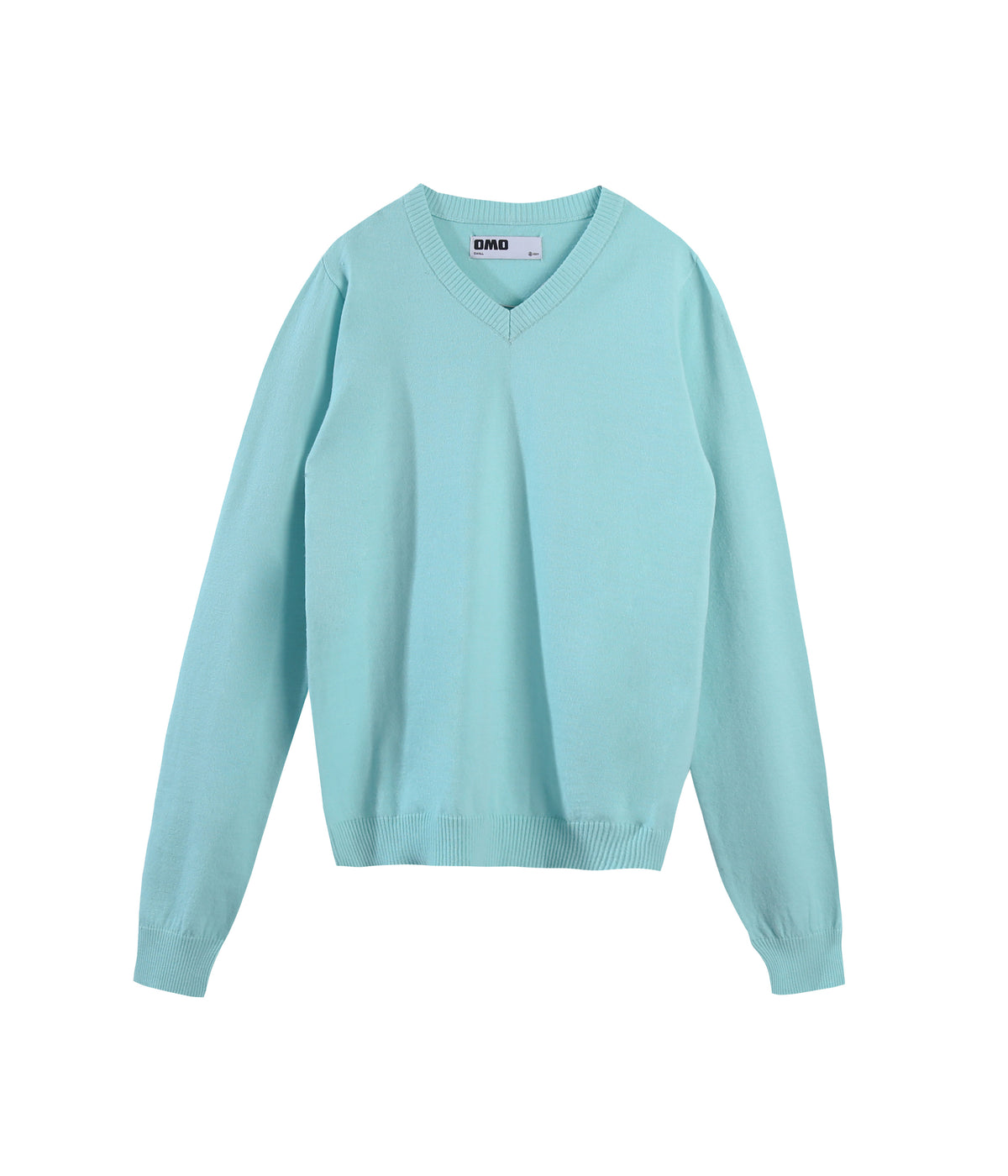 Knit V-Neck Sweater in Mint