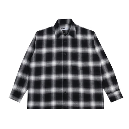 Flannel Pattern Shirt in Black/White