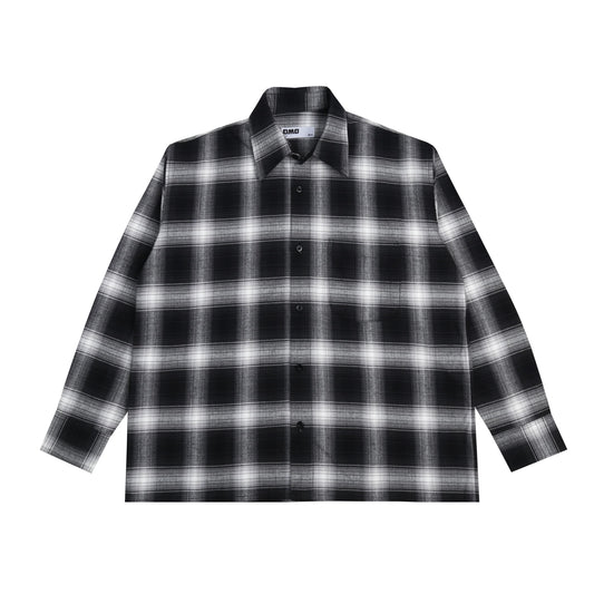 Flannel Pattern Shirt in Black/White