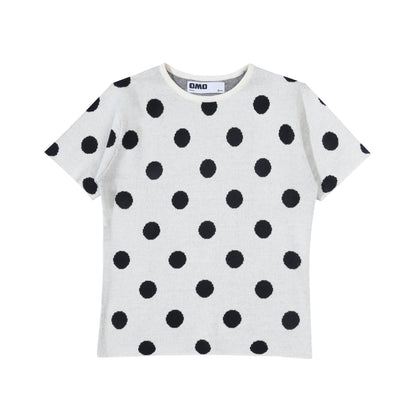 Polkadot Knit Top - Broken White