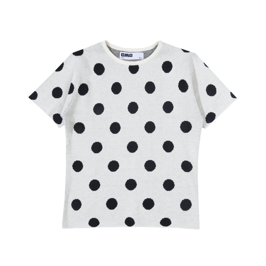Polkadot Knit Top - Broken White