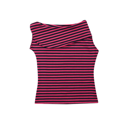 Stripes Boat Neck Top in Blossom
