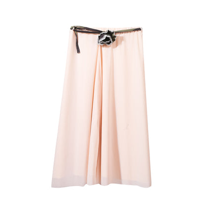 Nude Midi Skirt