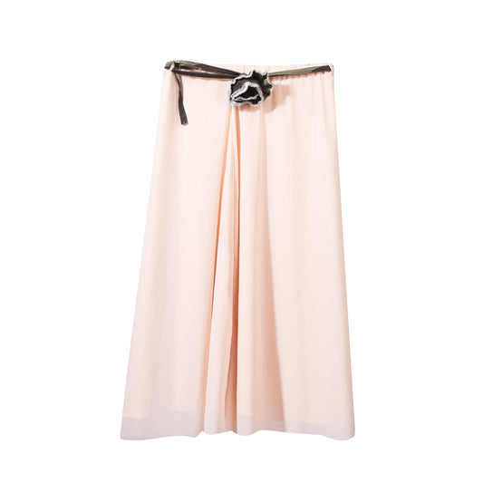 Nude Midi Skirt