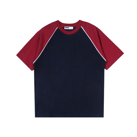 Heavy Raglan Short Sleeve Top - Navy