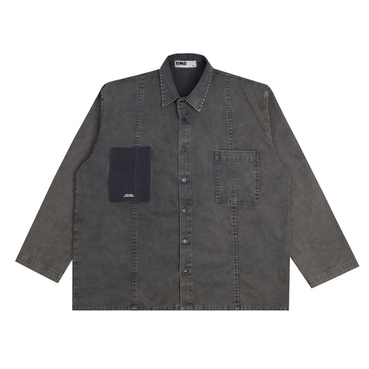 Washed Chore Jacket in Grey