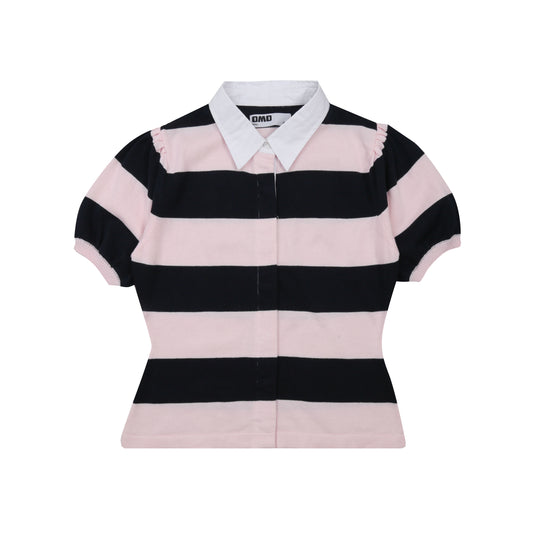Polo Knit Puff Sleeve