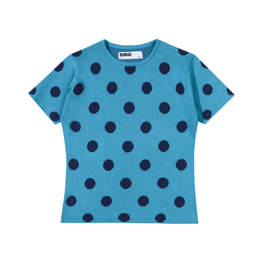 Polkadot Knit Top - Teal