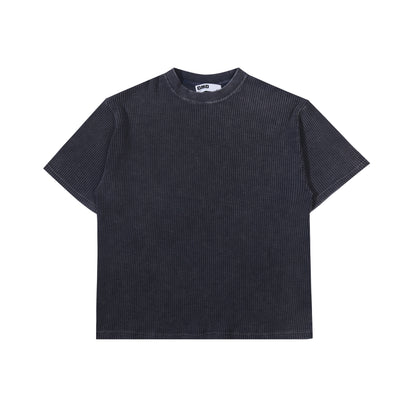 Waffle Washed Tee in Navy
