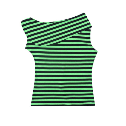 Stripes Boat Neck Top in Buttercup