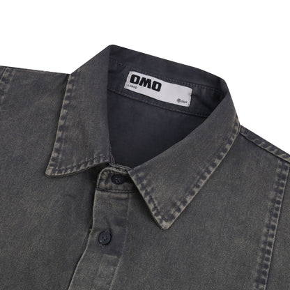 Washed Chore Jacket in Grey