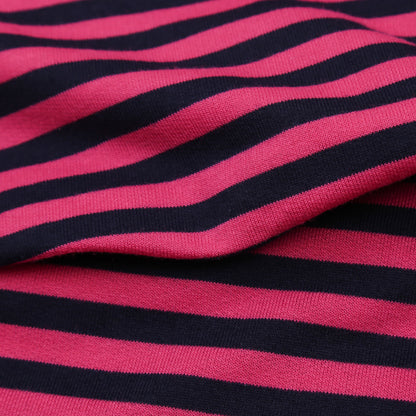 Stripes Boat Neck Top in Blossom