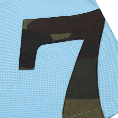 Polo 7 Top in Brown/Aqua