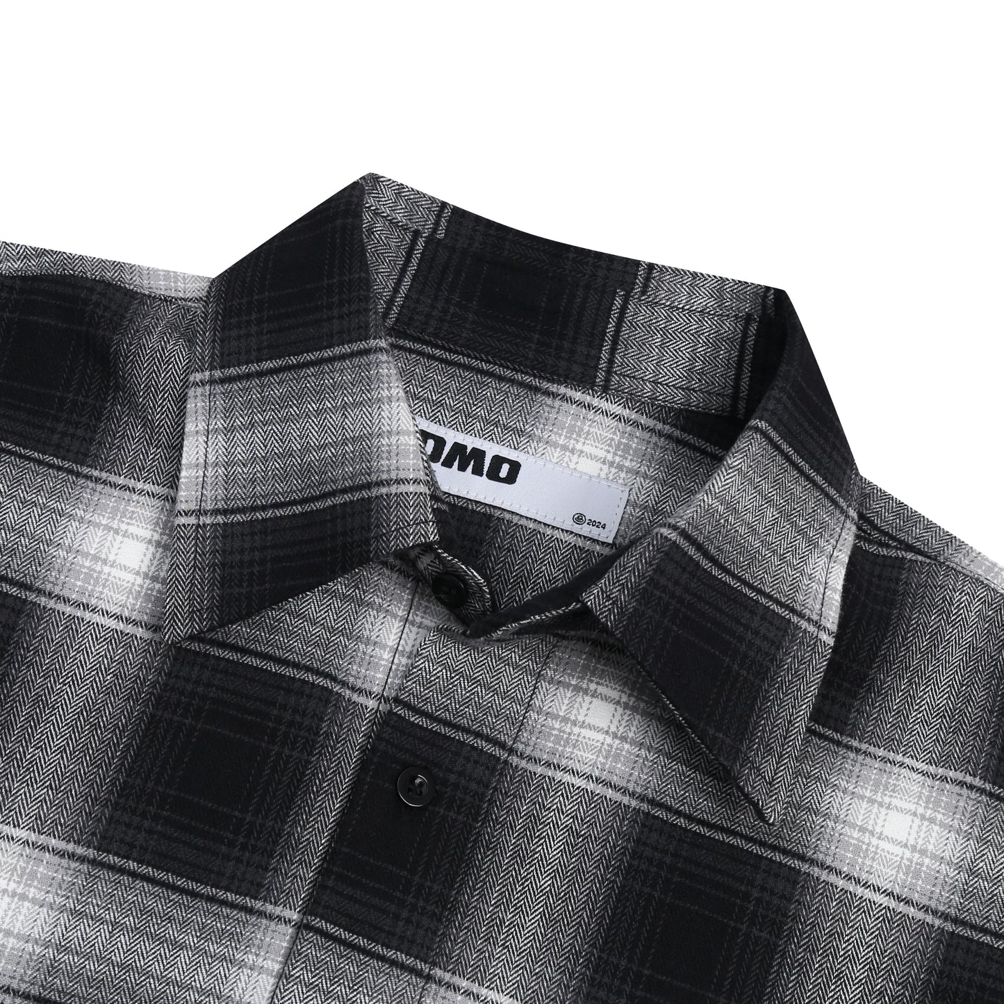 Flannel Pattern Shirt in Black/White