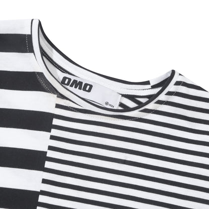 Stripes Asymmetric Top in Black/White