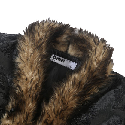 Jacquard Faux Fur Jacket