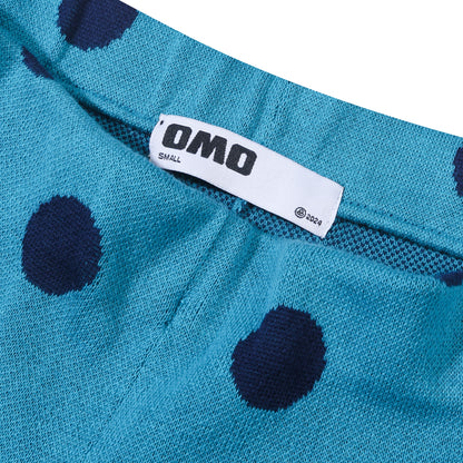 Polkadot Knit Shorts - Teal