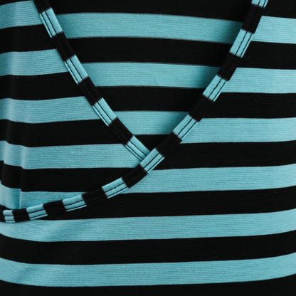Bandeau Twist Top in Black/Mint