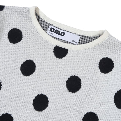 Polkadot Knit Top - Broken White