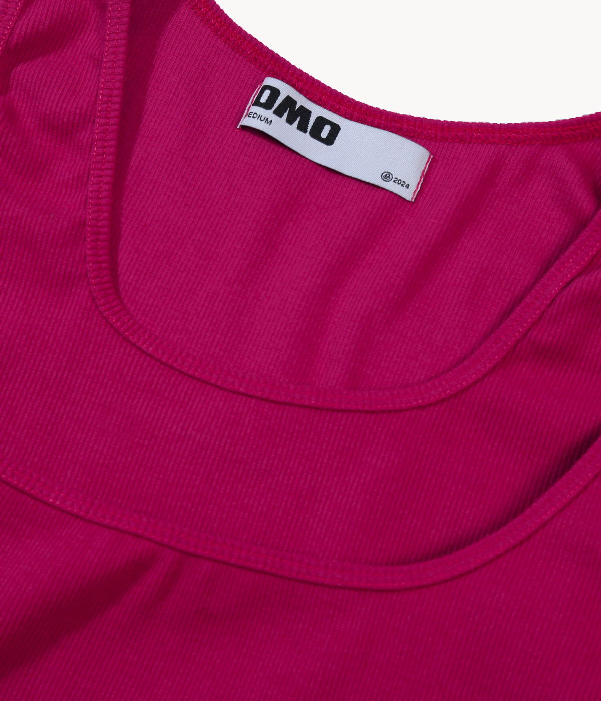 Layered Long Sleeve Rib Top in Fuschia