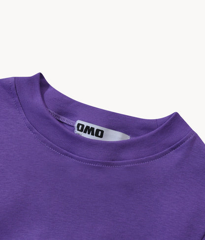 Pleated Tee in Purple