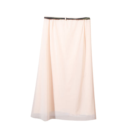 Nude Midi Skirt